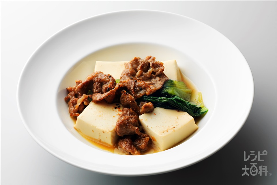 チンゲン菜の肉豆腐