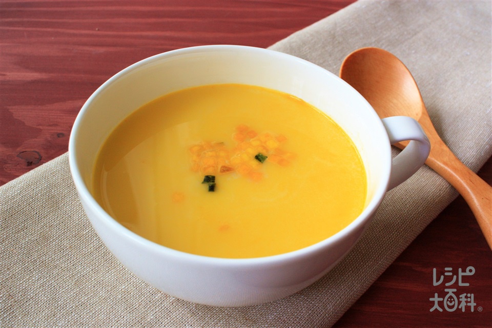 濃厚スープがたった2分で♪ 「完熟栗かぼちゃのポタージュ」