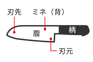 包丁の選び方と名称