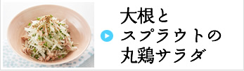 大根とスプラウトの丸鶏サラダ