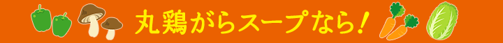 丸鶏がらスープ™なら