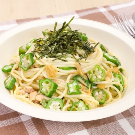 水戻しでモチっと食感！ネバとろ和風パスタ