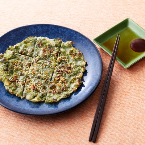 セロリ葉チヂミ
