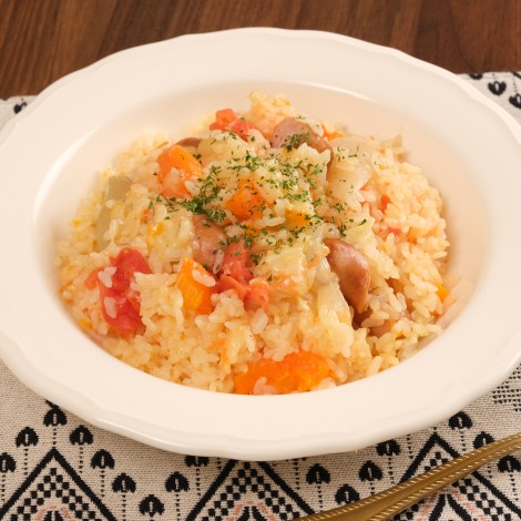 丸ごと野菜の炊き込みピラフ
