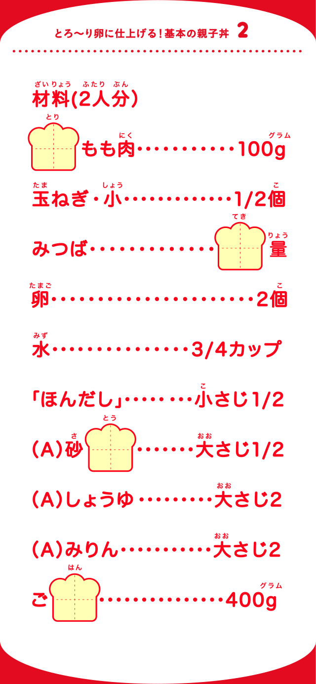 とろ～り卵に仕上げる！基本の親子丼2