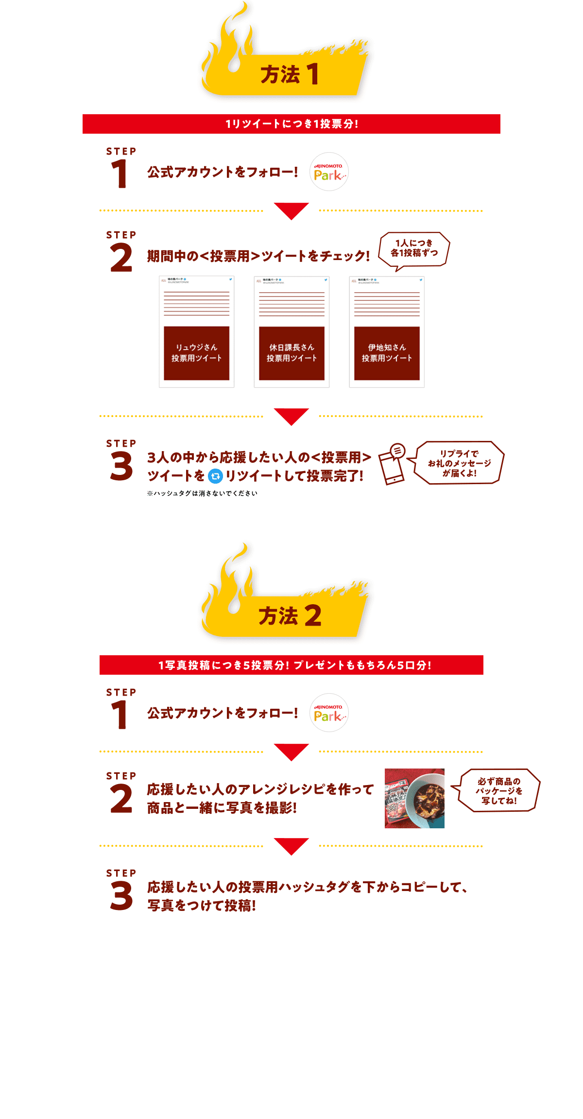 投票方法の詳細