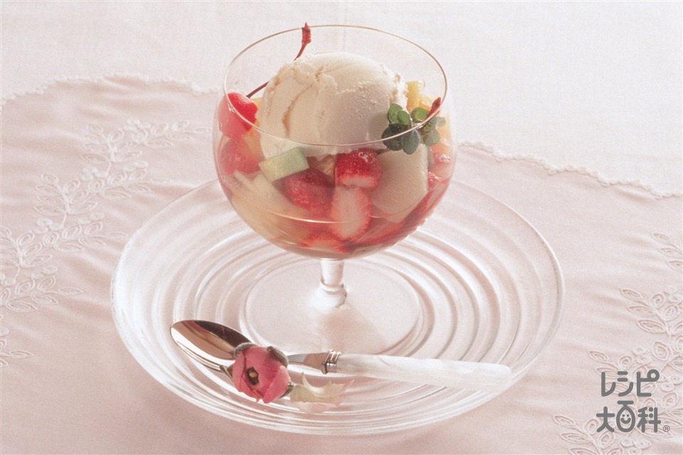 マチェドニア(いちご+プリンスメロンを使ったレシピ)