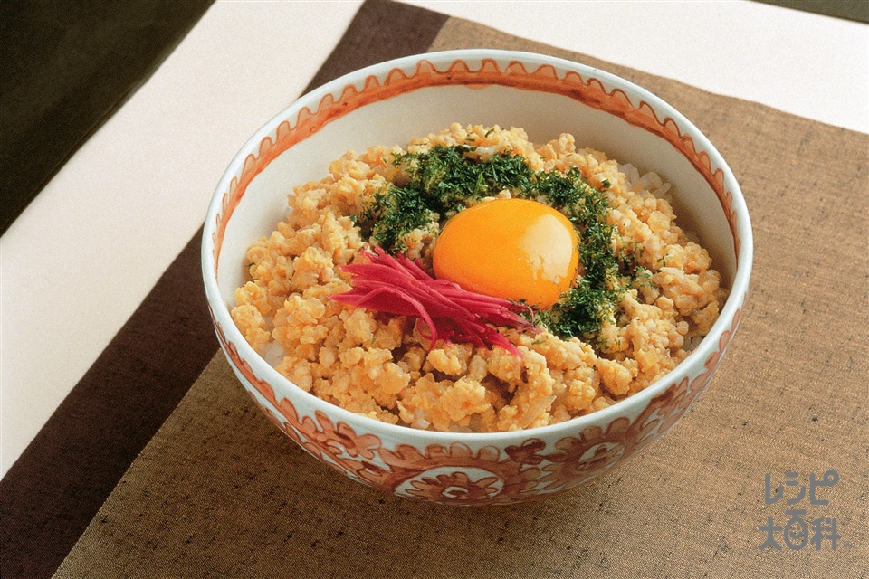 変わり親子丼(鶏ひき肉+ご飯を使ったレシピ)