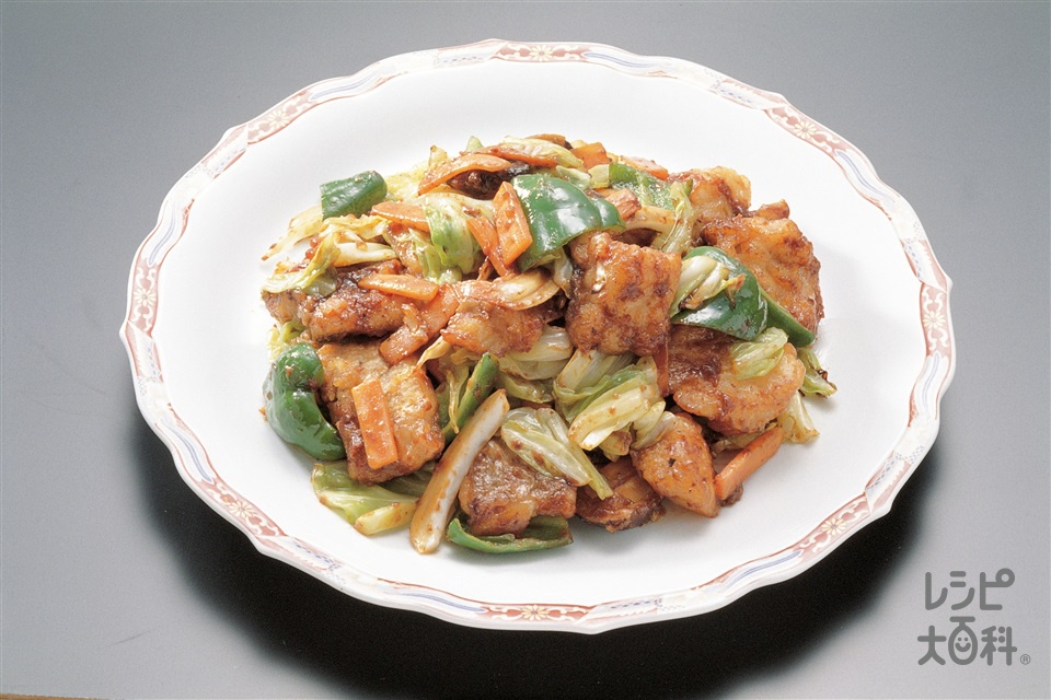 たらと野菜の中国風みそ炒め(甘塩たら+キャベツを使ったレシピ)