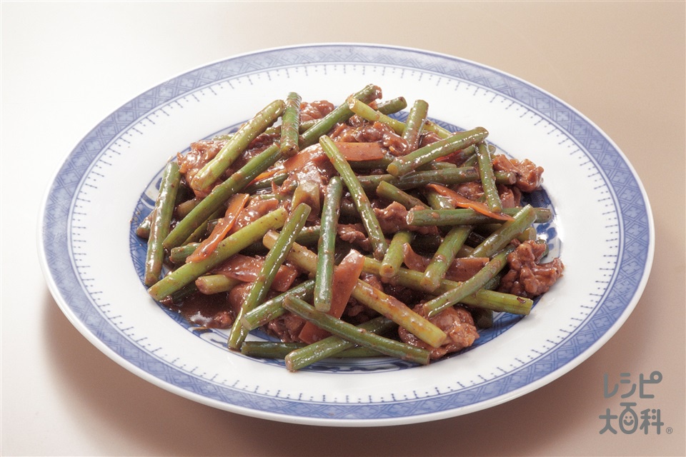 茎にんにくと豚肉のみそ炒め(豚ロース薄切り肉+茎にんにくを使ったレシピ)