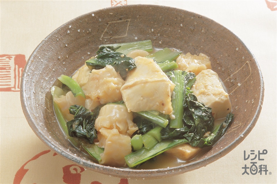 豆腐とター菜のうま煮(木綿豆腐+ター菜を使ったレシピ)