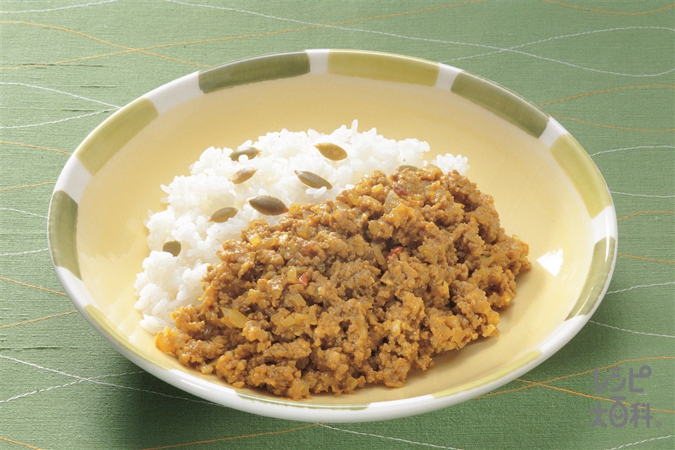 キーマカレー(合いびき肉+ご飯を使ったレシピ)