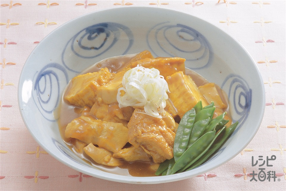 厚揚げと鶏肉のカレー煮(厚揚げ+鶏もも肉を使ったレシピ)