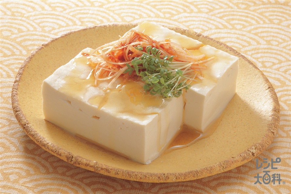 冷ややっこ(絹ごし豆腐+長ねぎを使ったレシピ)