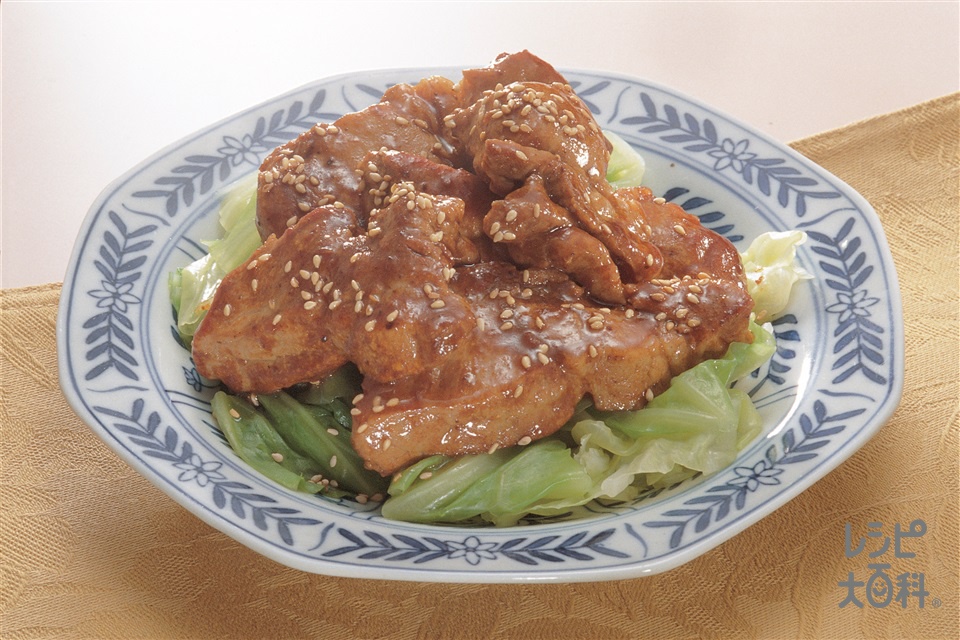 豚肉の照り焼き風(豚肩ロース肉+キャベツを使ったレシピ)
