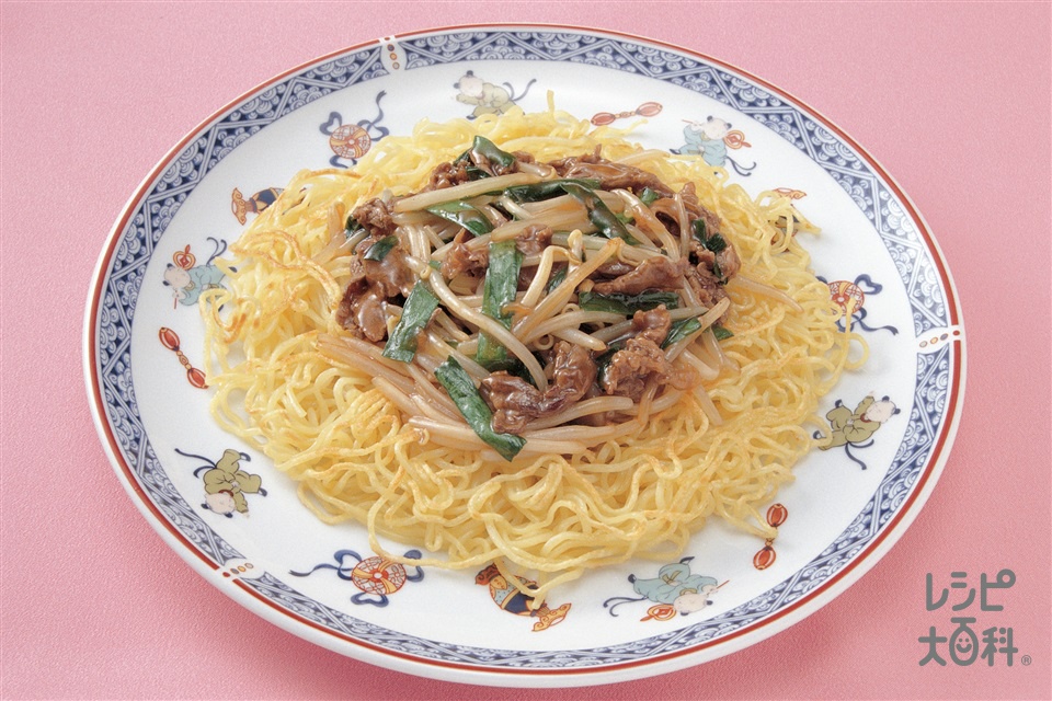 あんかけ焼きそば(中華蒸しめん+もやしを使ったレシピ)