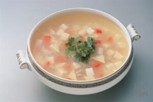 鶏肉と豆腐のトロミスープ