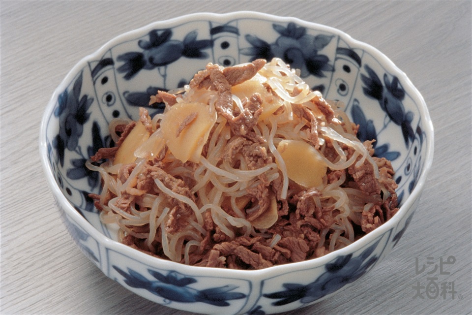 牛肉の佃煮(牛もも肉+しらたきを使ったレシピ)