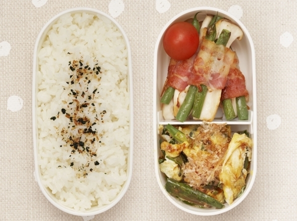 ベーコンの 野菜巻き弁当
