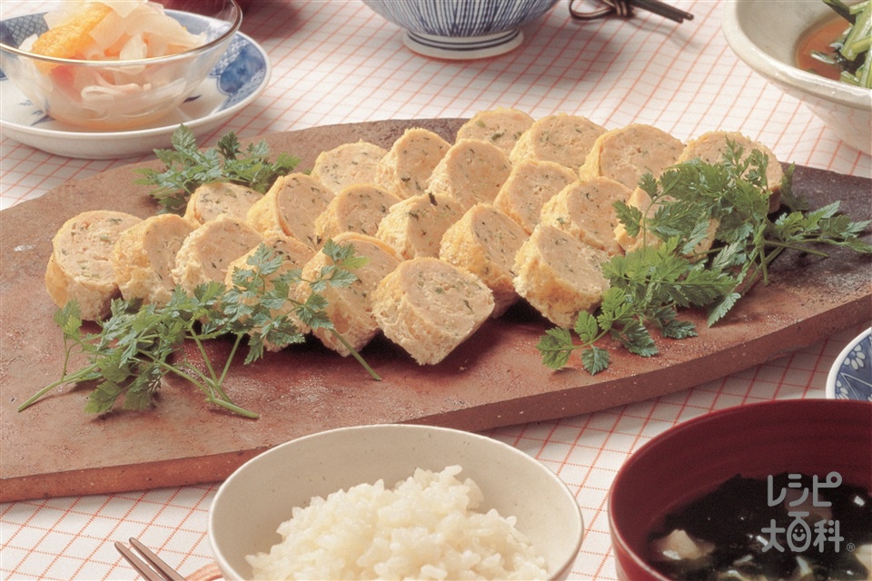 鶏ひき肉と油揚げのクルクル巻き(油揚げ+鶏ひき肉を使ったレシピ)