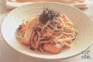 しめじと秋ざけのパスタ ゆず風味