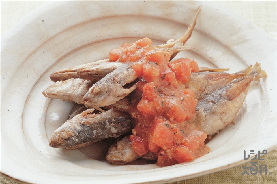 カラカラ小あじのトマトみそソースのレシピ 作り方 レシピ大百科 レシピ 料理 味の素パーク 小あじやトマトを使った料理