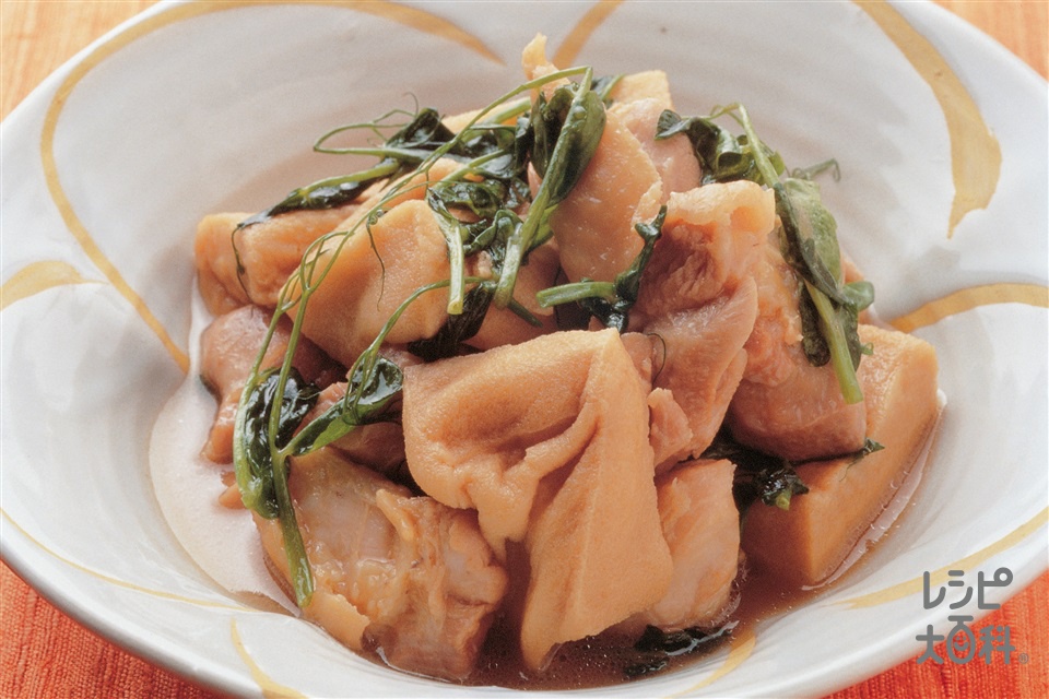 鶏もも肉と揚げ高野豆腐の煮もの(鶏もも肉+高野豆腐を使ったレシピ)