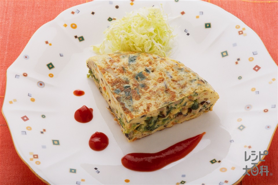 簡単野菜のフリッタータ(ほうれん草+卵を使ったレシピ)