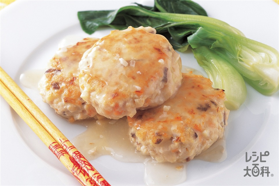 中国風ミニバーグ(鶏ひき肉+チンゲン菜を使ったレシピ)