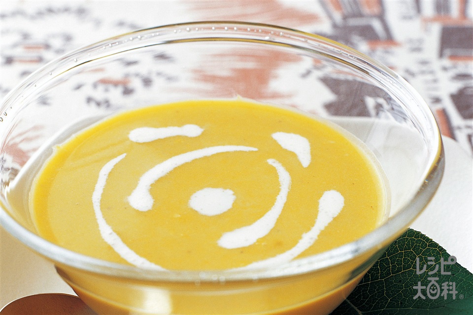 冷たいミルクかぼちゃスープ(かぼちゃ+牛乳を使ったレシピ)
