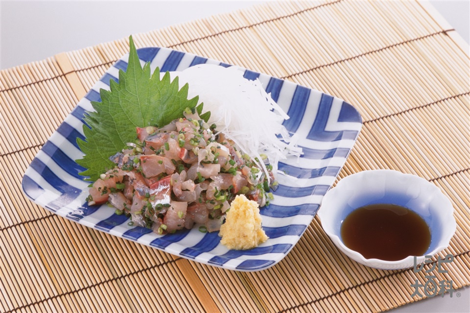 あじのたたき(あじ+大根を使ったレシピ)