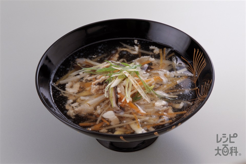 沢煮椀(豚バラ薄切り肉+ごぼうを使ったレシピ)