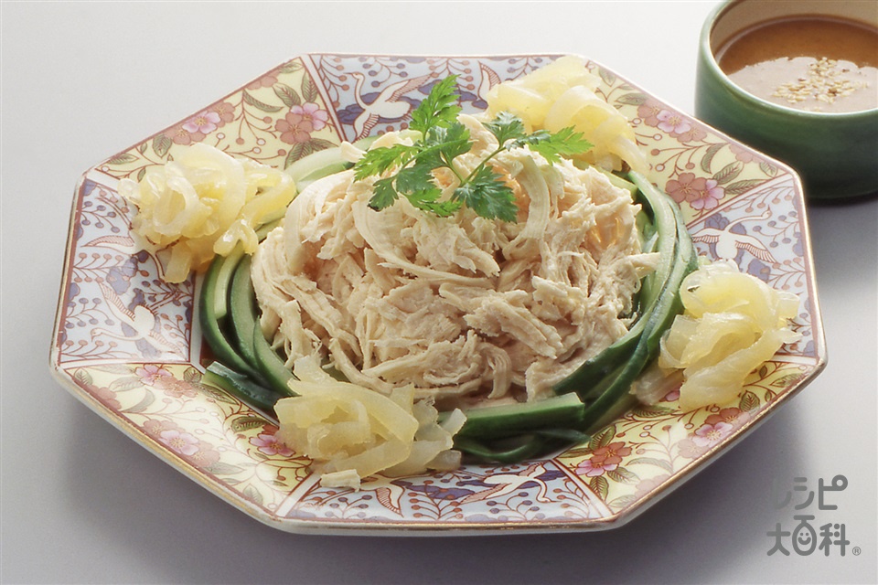 棒棒鶏(鶏むね肉+塩くらげを使ったレシピ)