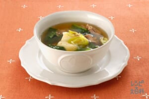 豚肉・豆腐・小松菜のスープ