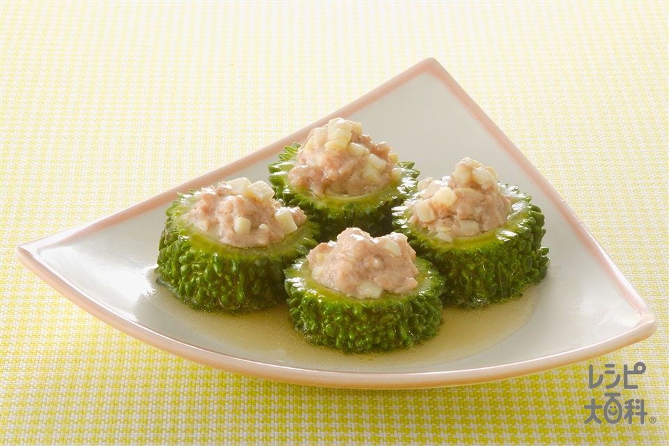 ゴーヤの肉詰め(ゴーヤ+豚ひき肉を使ったレシピ)