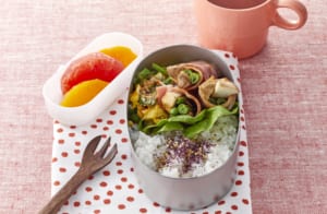 ベーコンの 野菜巻き弁当