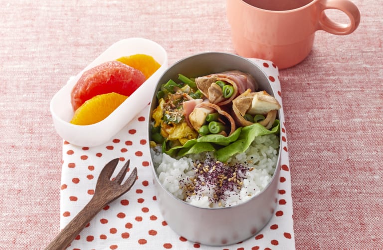 ベーコンの 野菜巻き弁当