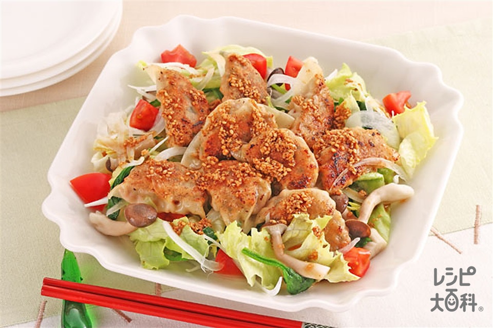ギョーザの和風サラダ(白菜+トマトを使ったレシピ)