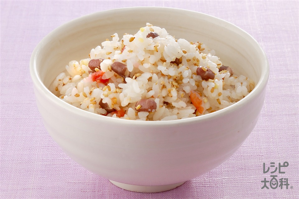 五穀米のごまご飯(雑穀入り米+いり白ごまを使ったレシピ)