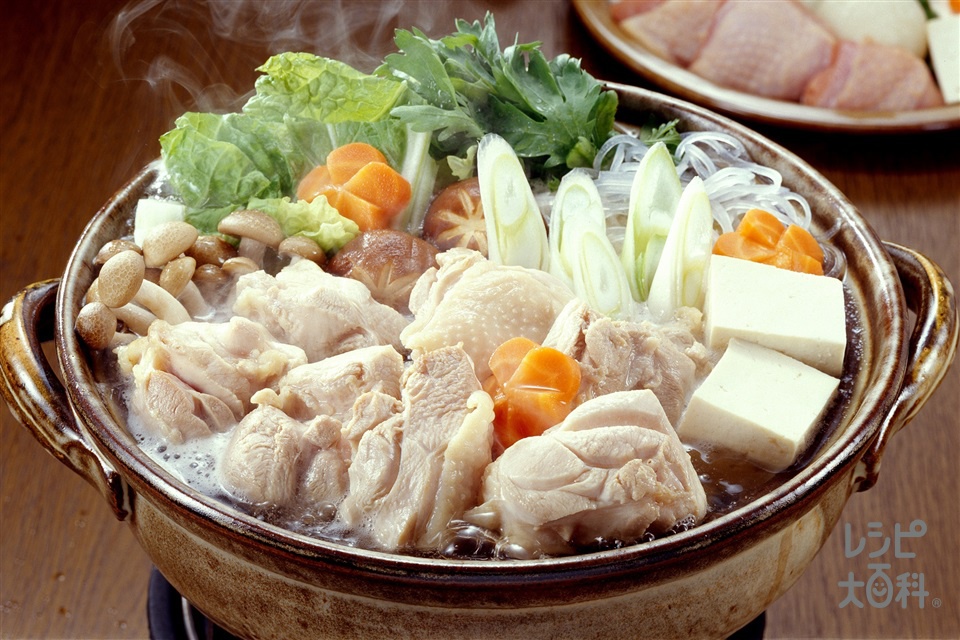 水炊き風鍋(鶏もも肉+白菜を使ったレシピ)