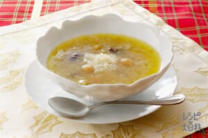キャベツと豆のスープ