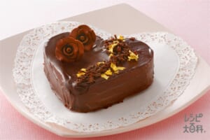 ハートチョコレートケーキ