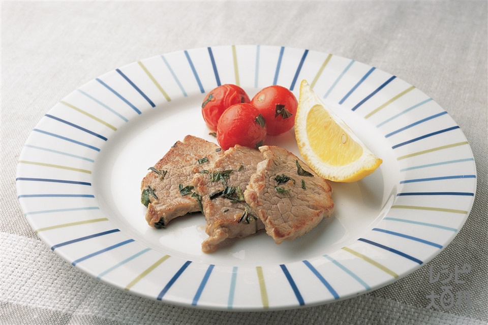 豚ヒレ肉のハーブソテー(豚ヒレ肉+ミニトマトを使ったレシピ)