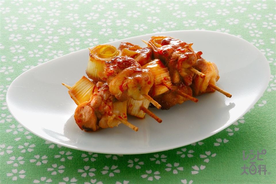 ミニ焼き鳥(鶏もも肉+ねぎを使ったレシピ)