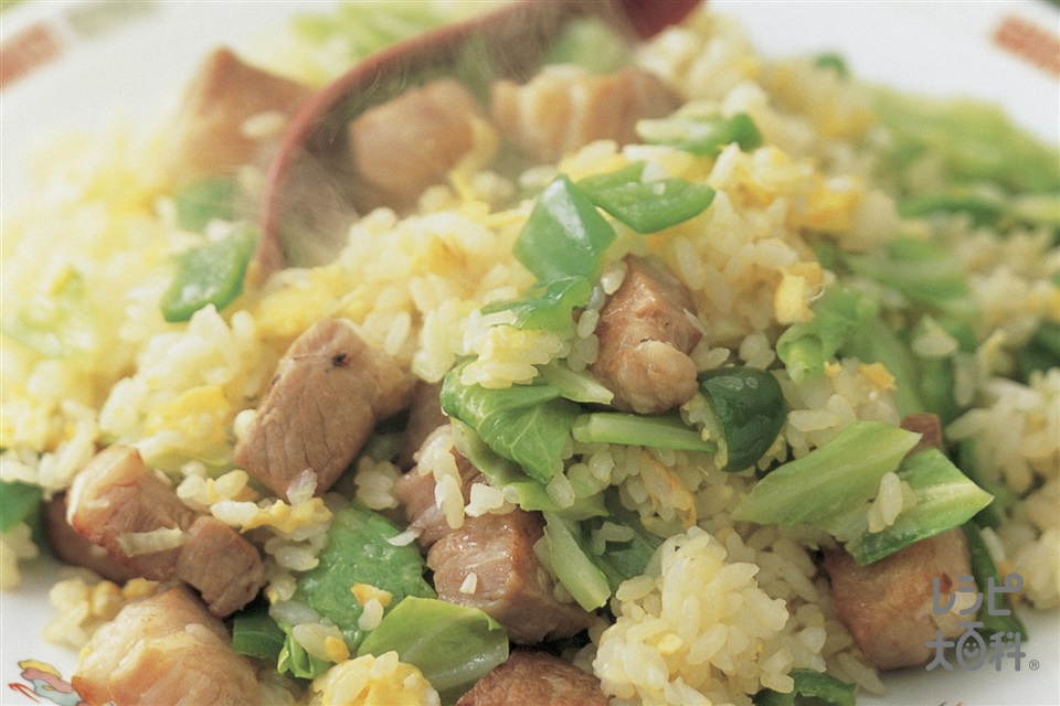 塩豚チャーハン(塩豚(肩ロース肉)+ご飯を使ったレシピ)
