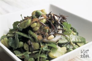 ひじきと豆のグリーンサラダ