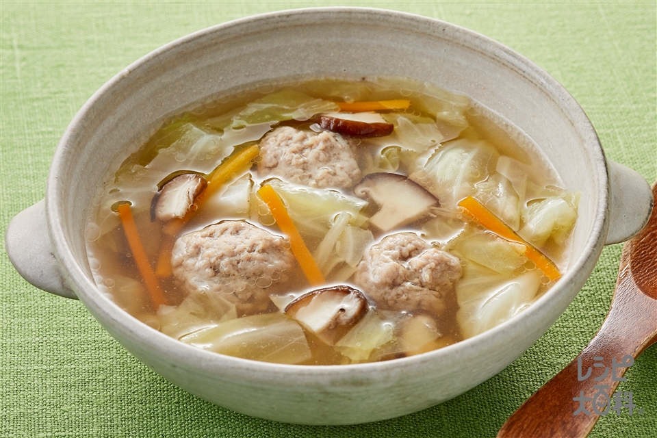 肉団子のスープ(豚ひき肉+キャベツを使ったレシピ)