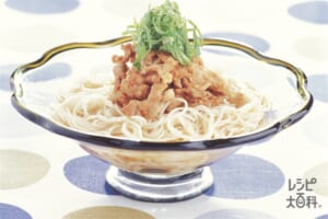 豚肉ごまみそそうめん