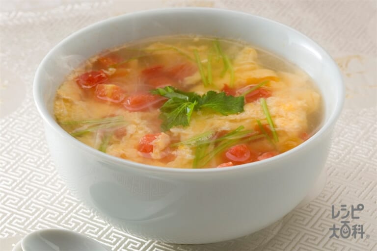 蕃茄蛋花湯 トマトと卵の香りスープ のレシピ 作り方 味の素パーク の料理 レシピサイト レシピ大百科 トマトや溶き卵を使った料理