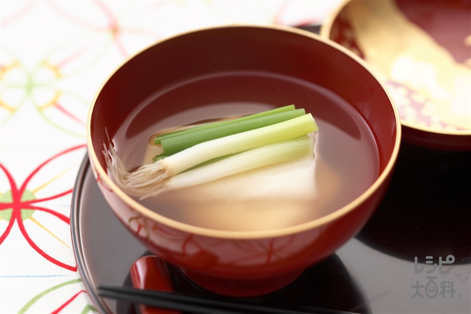 富山のお雑煮(角餅+細ねぎを使ったレシピ)